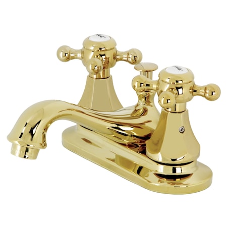 Kingston Brass KB602BX 4-Inch Centerset Bathroom Faucet with Pop-Up Drain, Polished Brass KB602BX